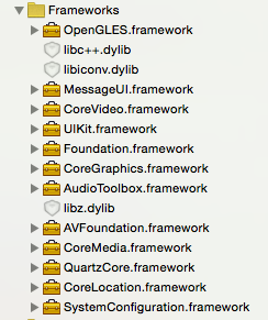 Frameworks to be added