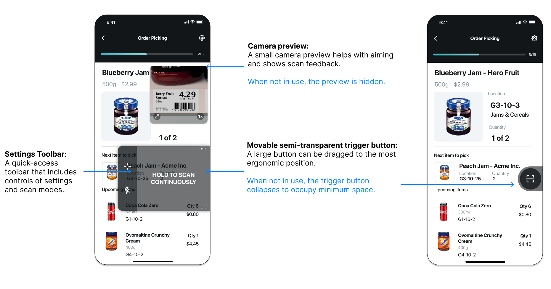 SparkScan UI