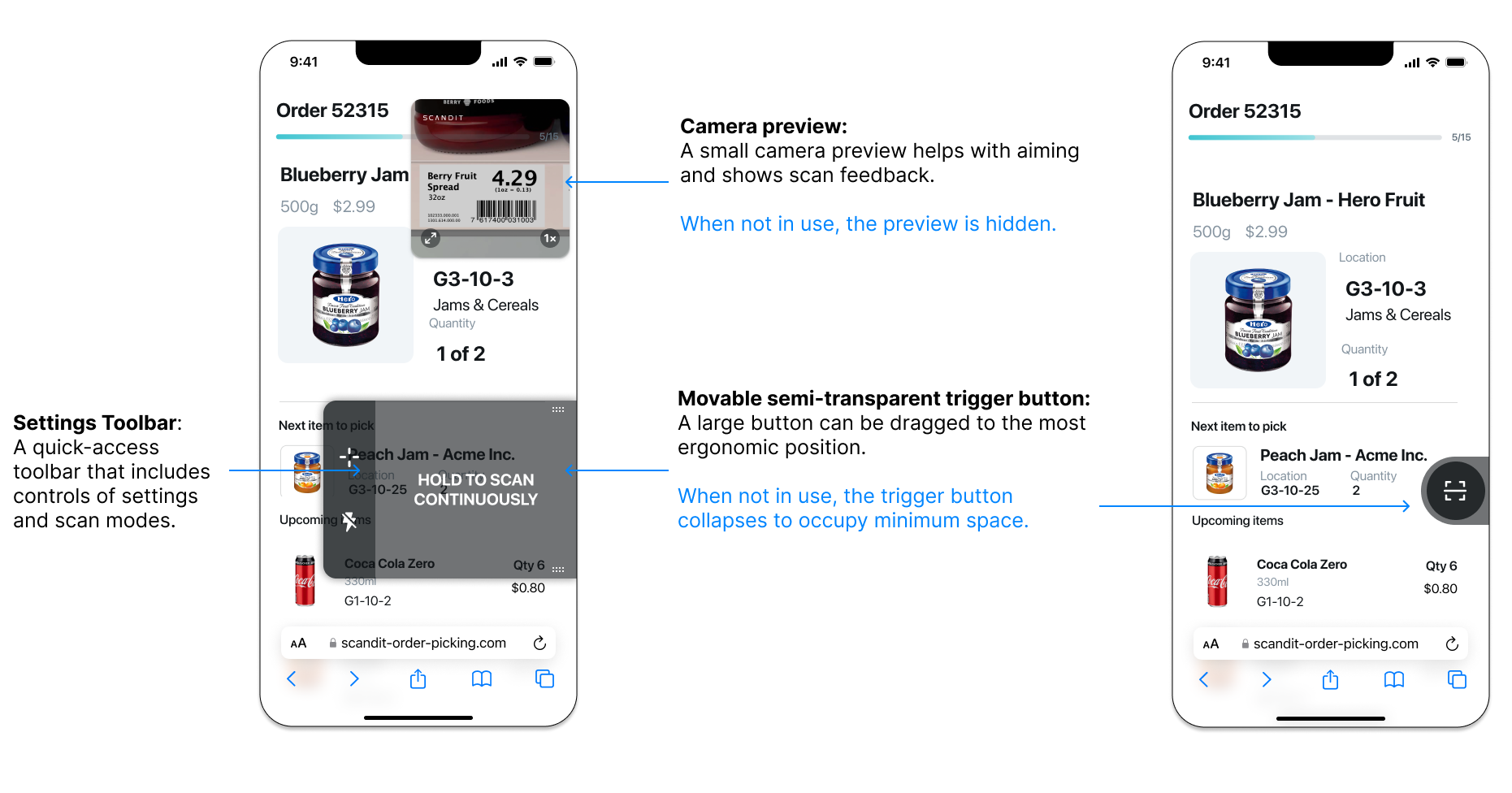 SparkScan UI